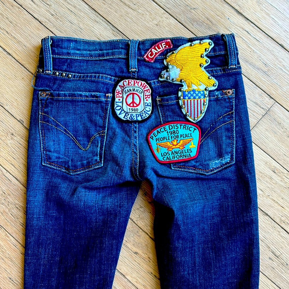 The best cutest jeans! Sew on patches.